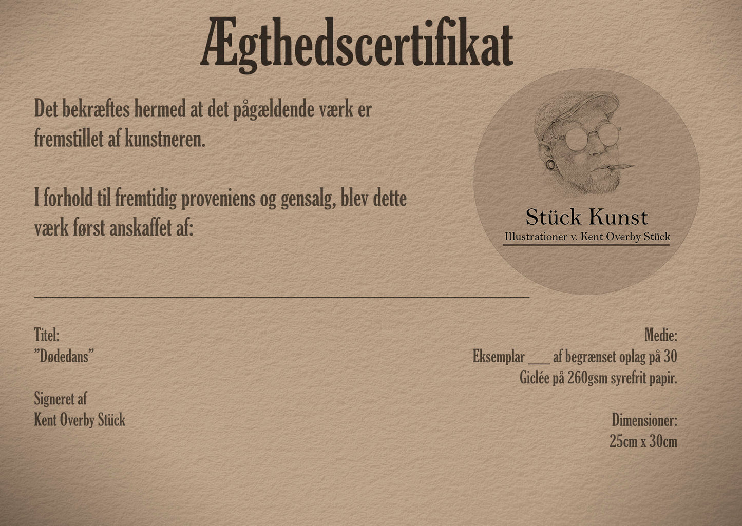 Dødedans - Signeret og nummereret