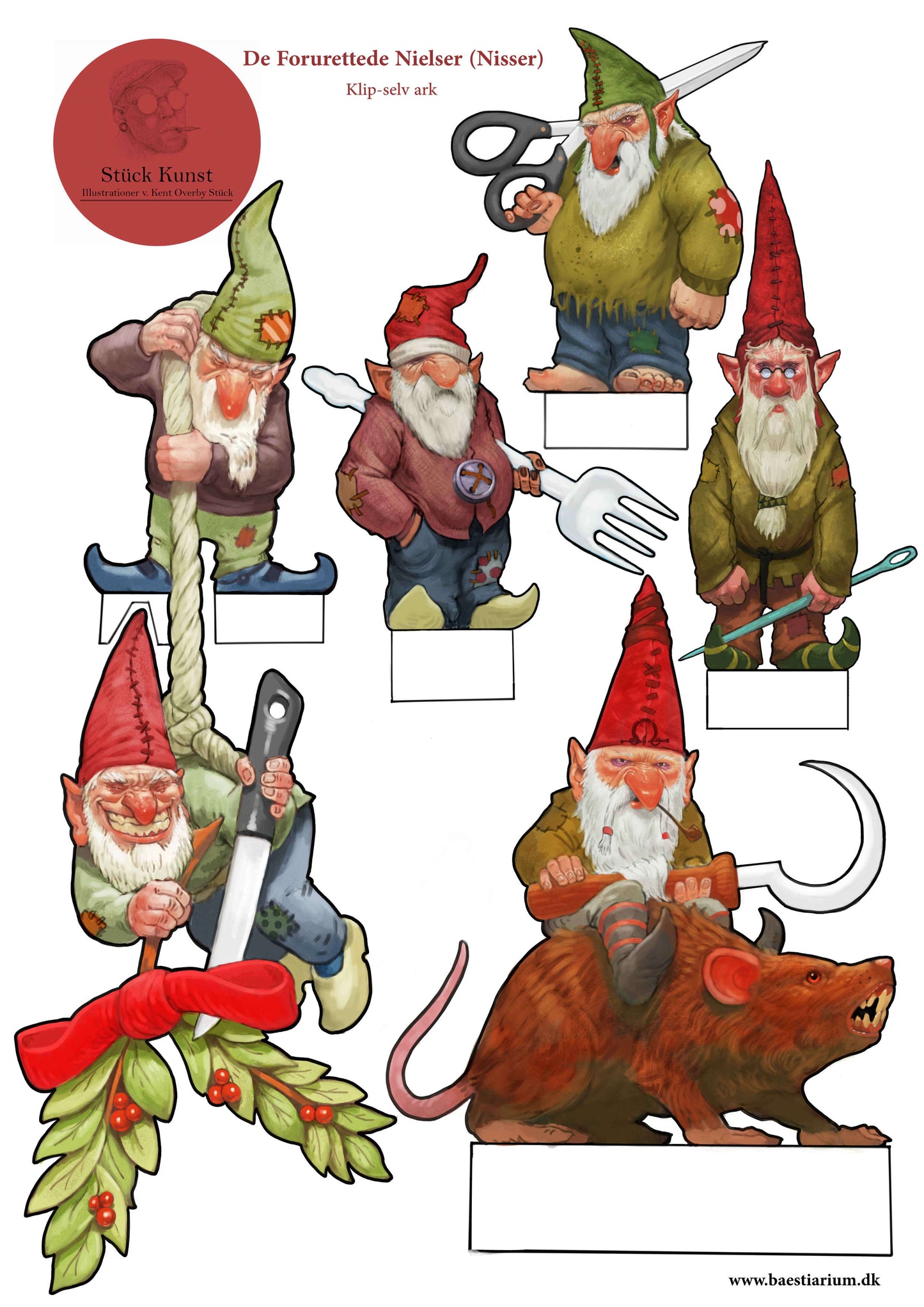 Forurettede Nielser (Nisser) _ Klip-selv ark
