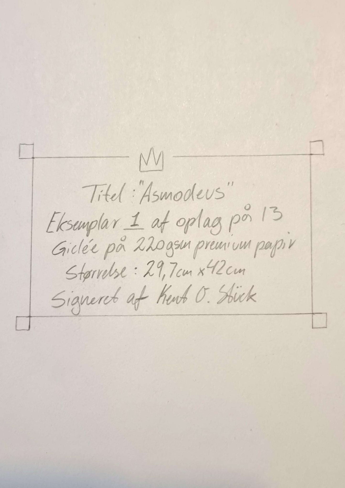 Asmodeus_Nummereret og signeret