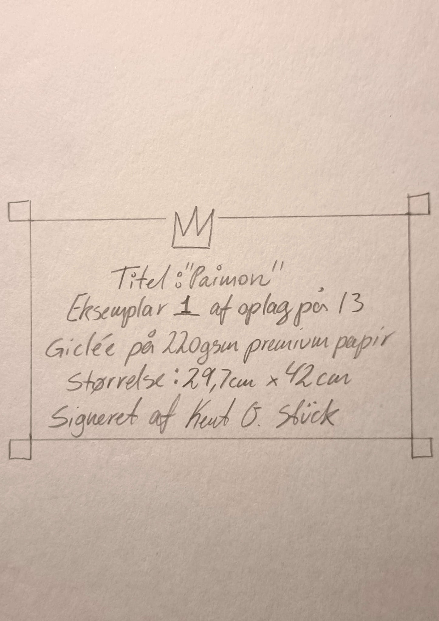 Paimon _ Nummereret og signeret