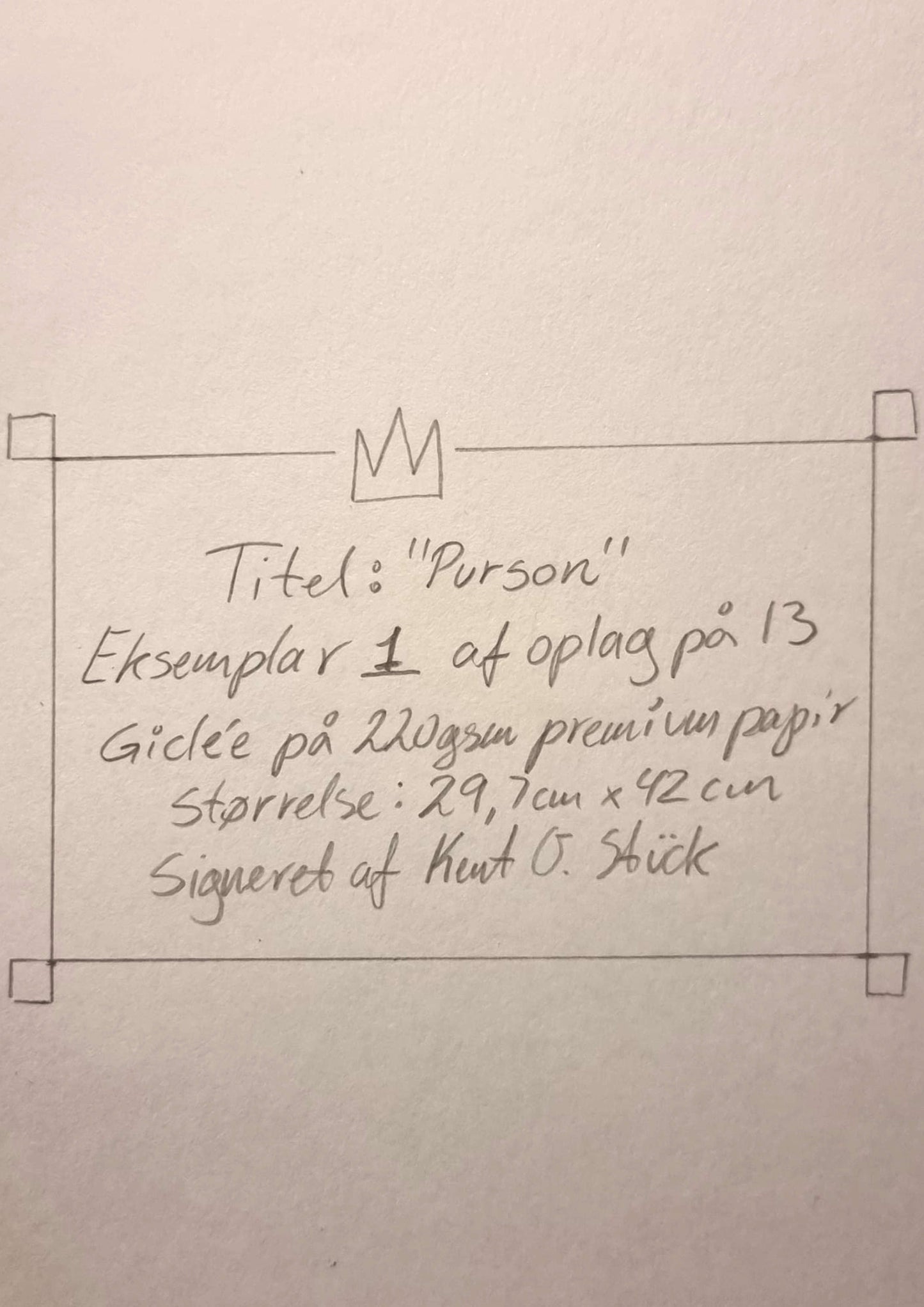 Purson _ Nummereret og signeret