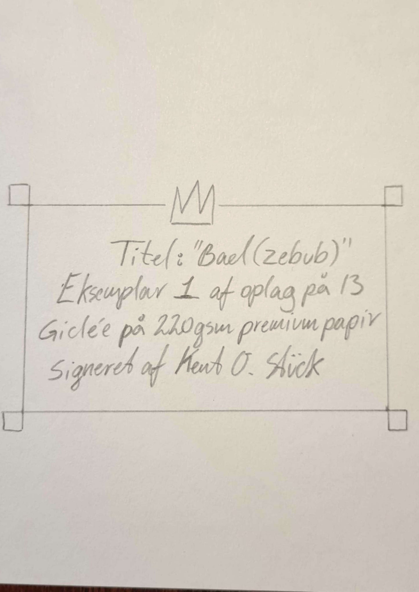 Bael(Zebub) _ Nummereret og signeret